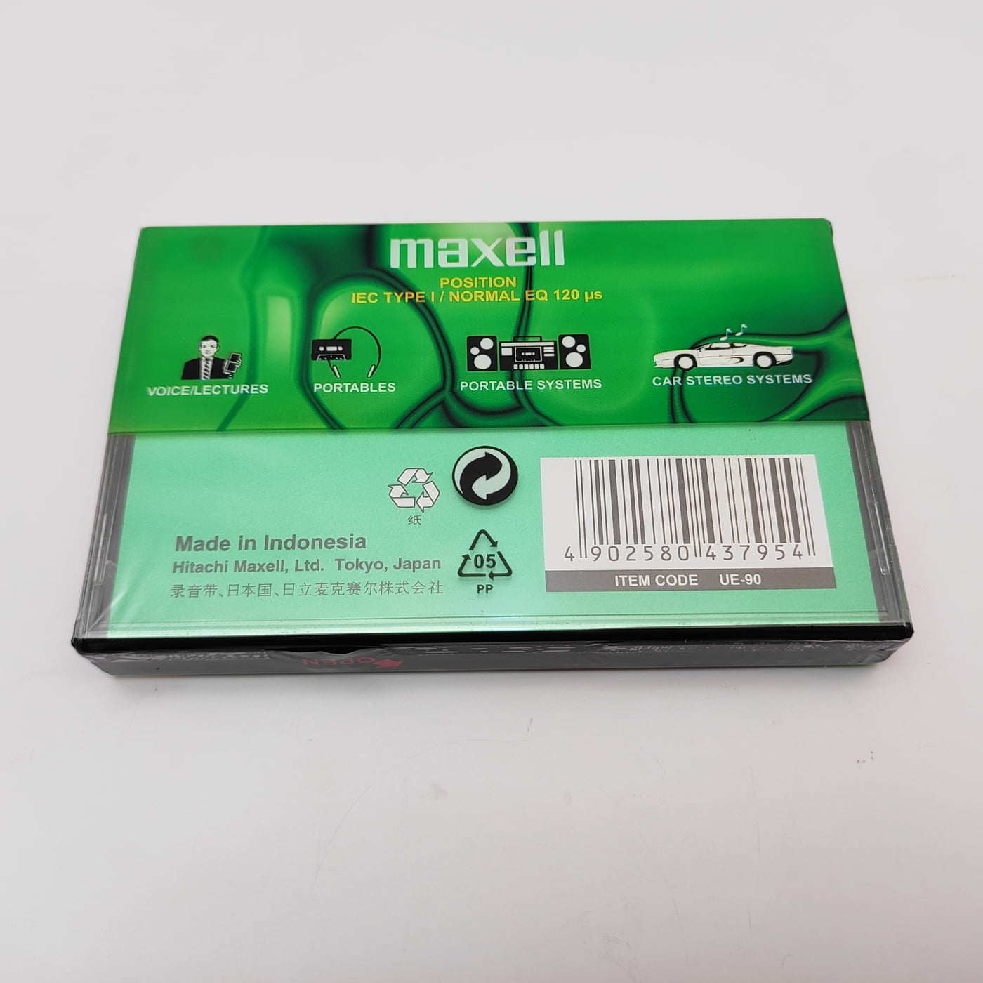 MAXELL - CASSETTE AUDIO TAPE - K7 - UR 90 - TYPE I NORMAL - SCELLE - SEALED