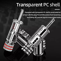 Banana Plug Y-Shaped Adapter Rhodium Plated - Red - BP-YRPR