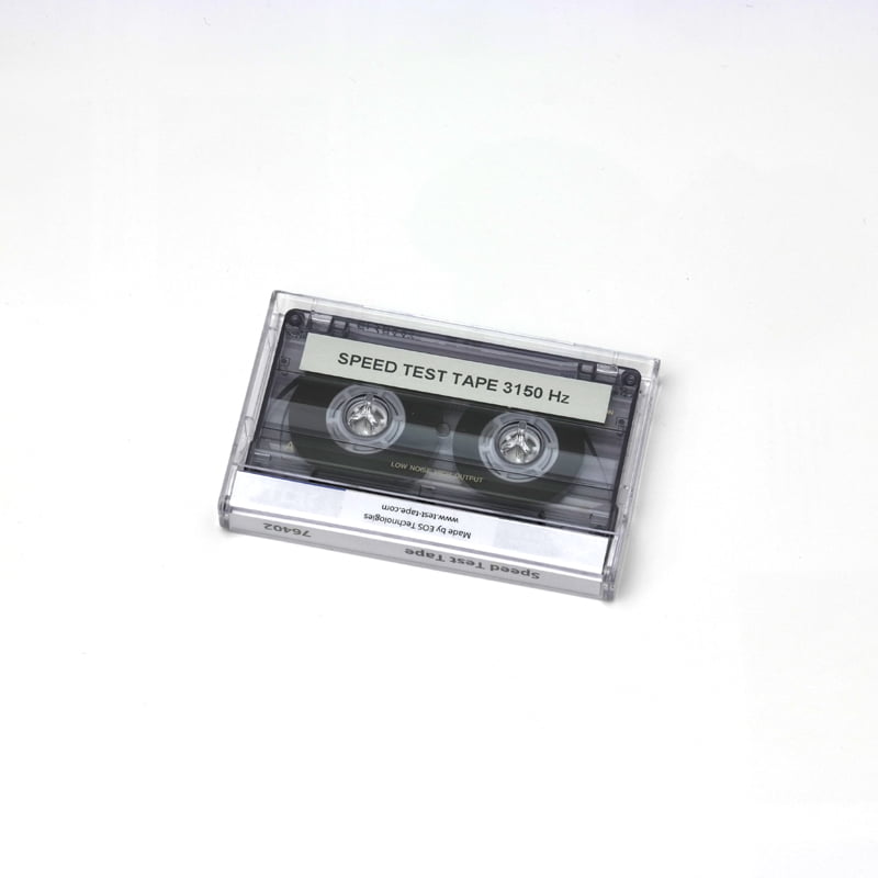Speed Test Tape for Calibrating Cassette Deck - 0.15″ (3.81 mm), 4.76 cm/s, 3150 Hz - 76402