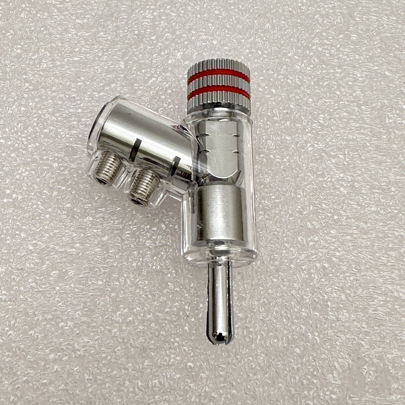Banana Plug Y-Shaped Adapter Rhodium Plated - Red - BP-YRPR