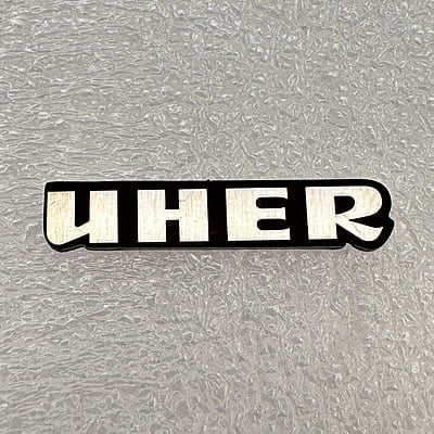 Replacement Metal Logo for Uher - ML-UHER-01