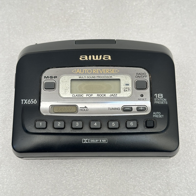 AIWA - Auto Reverse Stereo Cassette Player - Walkman - TX656 AIWA - Auto Reverse Stereo Cassette Player - Walkman - TX656