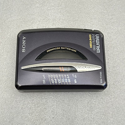 SONY - Stereo Cassette Walkman - FM/AM - Black - WM-FX195-BLK